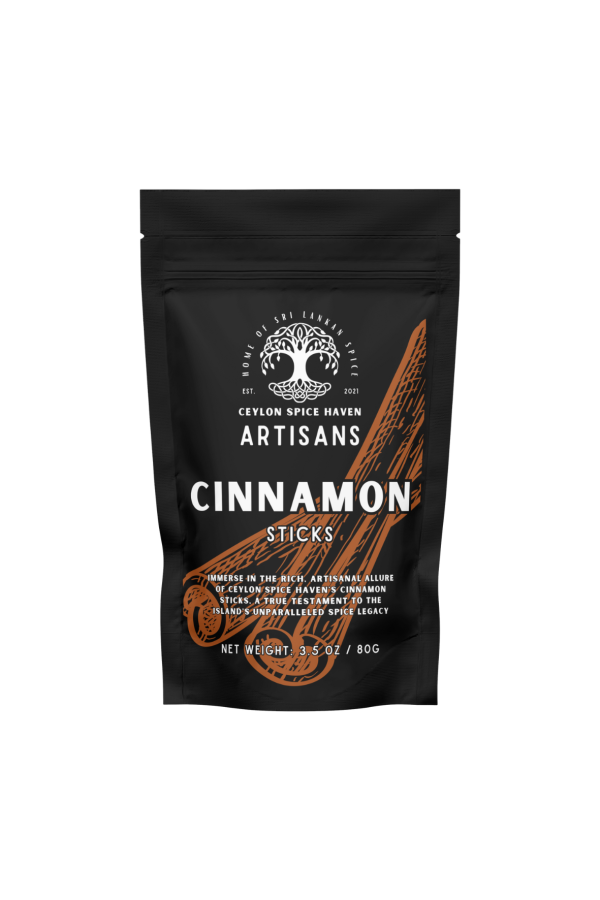 Cinnamon Sticks Mockup Front Ceylon Artisanal Cinnamon Sticks - 80g