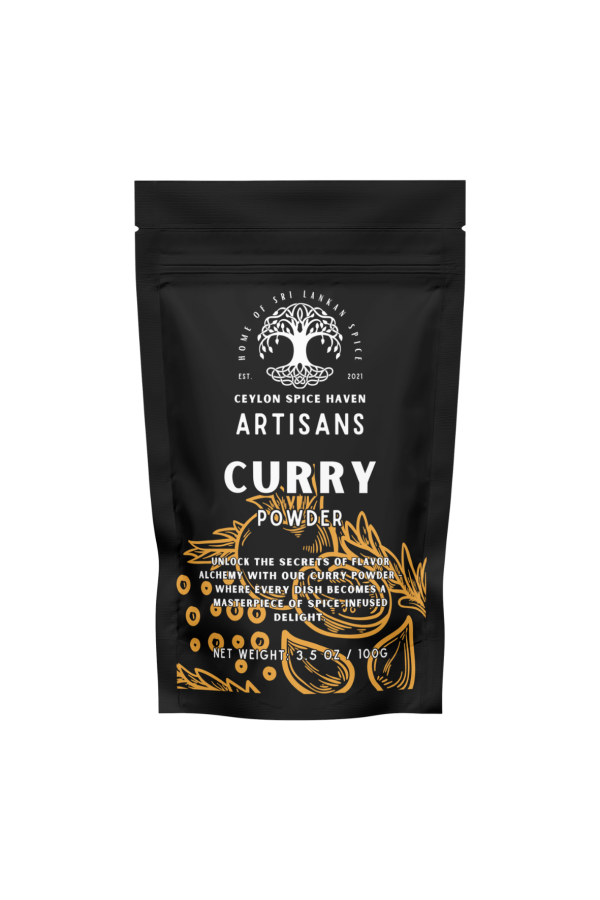 Jaffna Curry Blend Front Mockup 7 Ceylon Artisinal Curry Powder - 100g