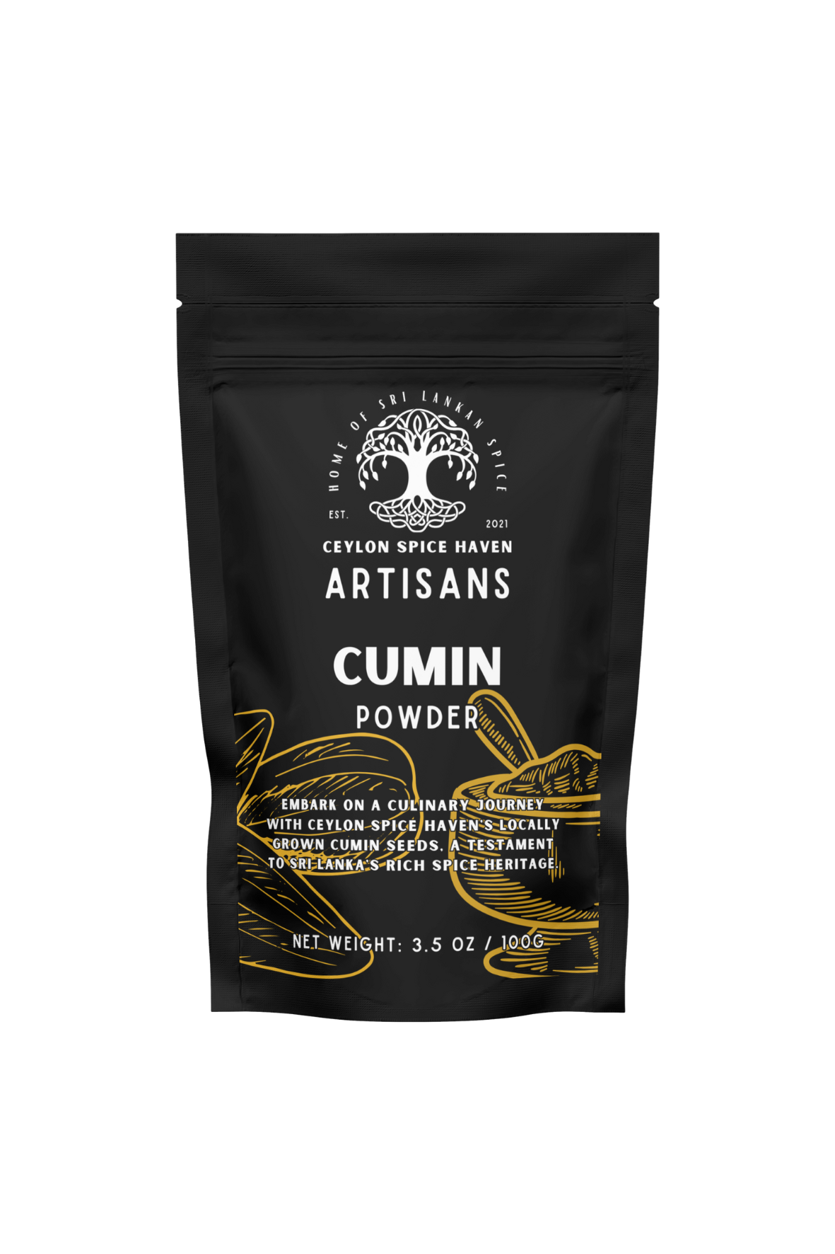 Cinnamon PowderFront Mockup 1 Ceylon Artisanal Cumin Powder -100g