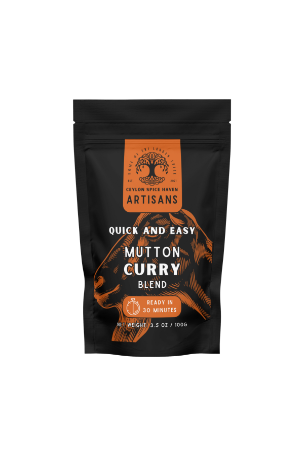 Jaffna Curry Blend Front Mockup 10 Ceylon Artisanal Mutton Curry Mix - 100g