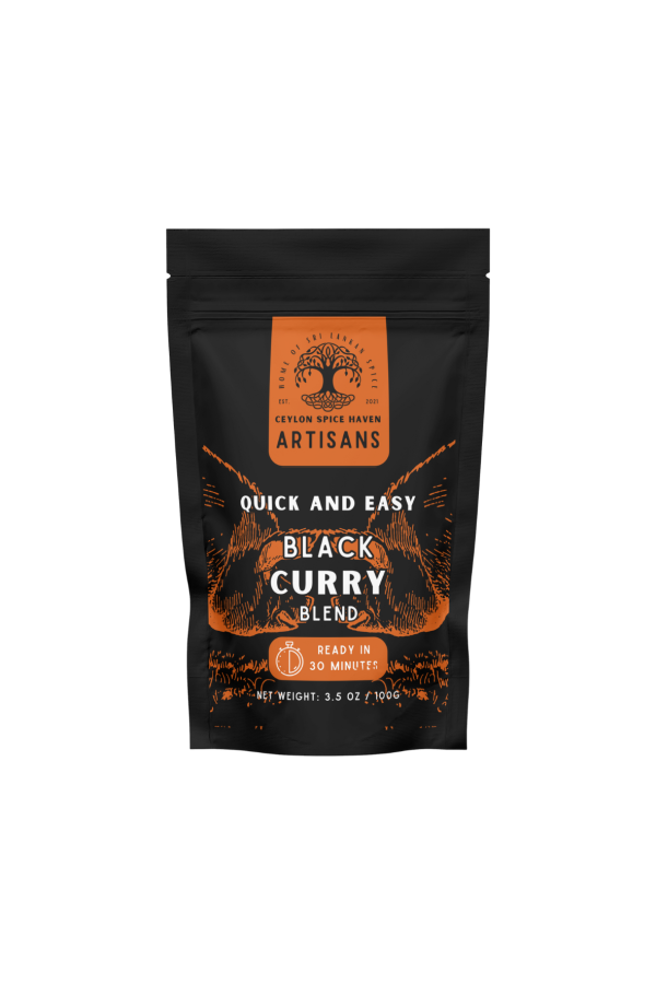 Jaffna Curry Blend Front Mockup 13 Ceylon Artisanal Black Curry Mix - 100g