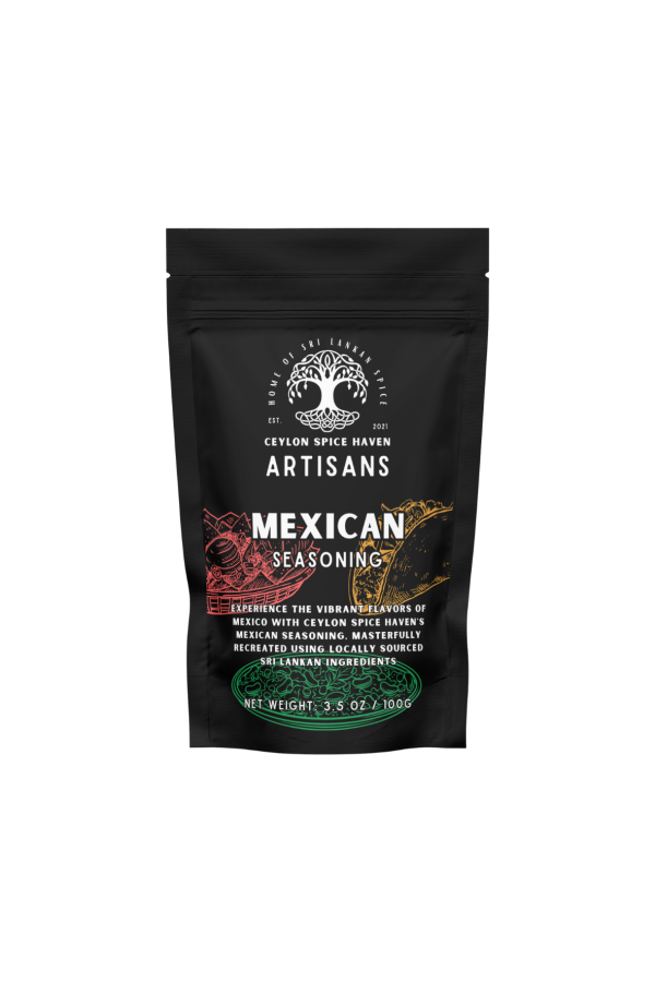 Jaffna Curry Blend Front Mockup 20 Ceylon Artisanal Mexican Seasoning - 100g