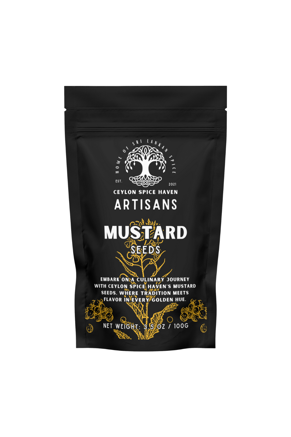 Cinnamon PowderFront Mockup 2 Whole Mustard Seeds – 100g