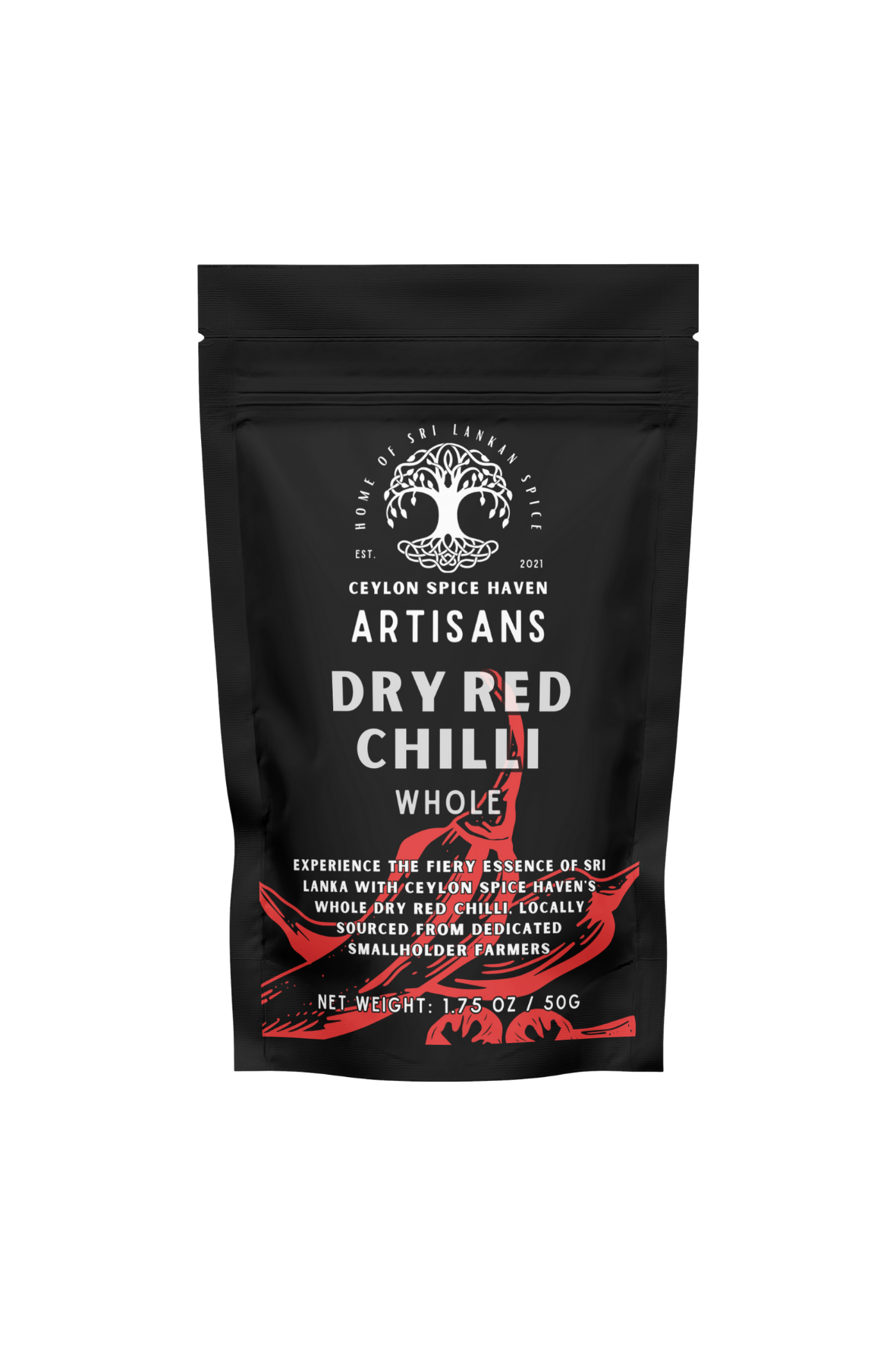 Cinnamon PowderFront Mockup 3 Whole Dry Red Chili – 100g
