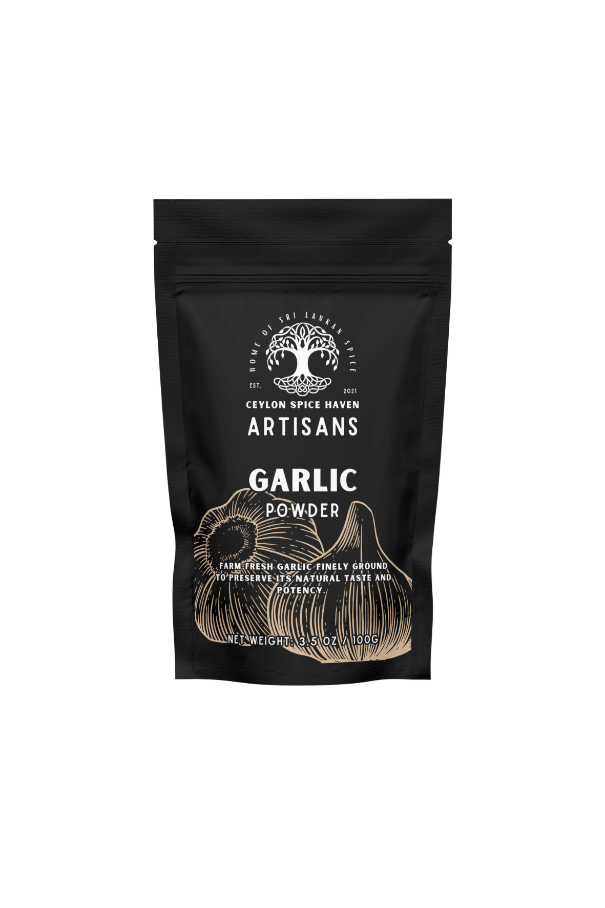 Jaffna Curry Blend Front Mockup 12 Garlic Powder – 100g