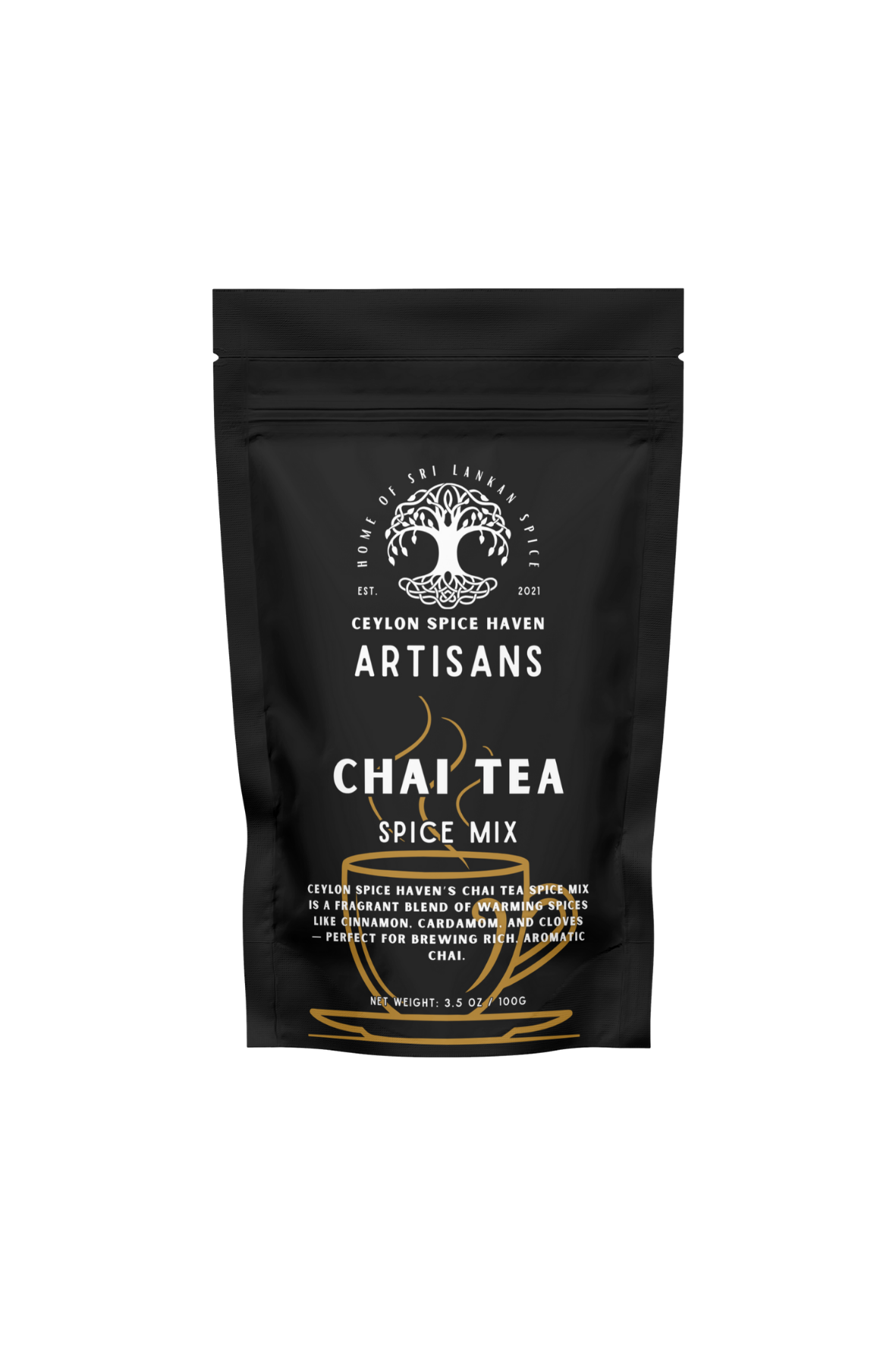 Jaffna Curry Blend Front Mockup 25 Chai Tea Spice Mix – 100g