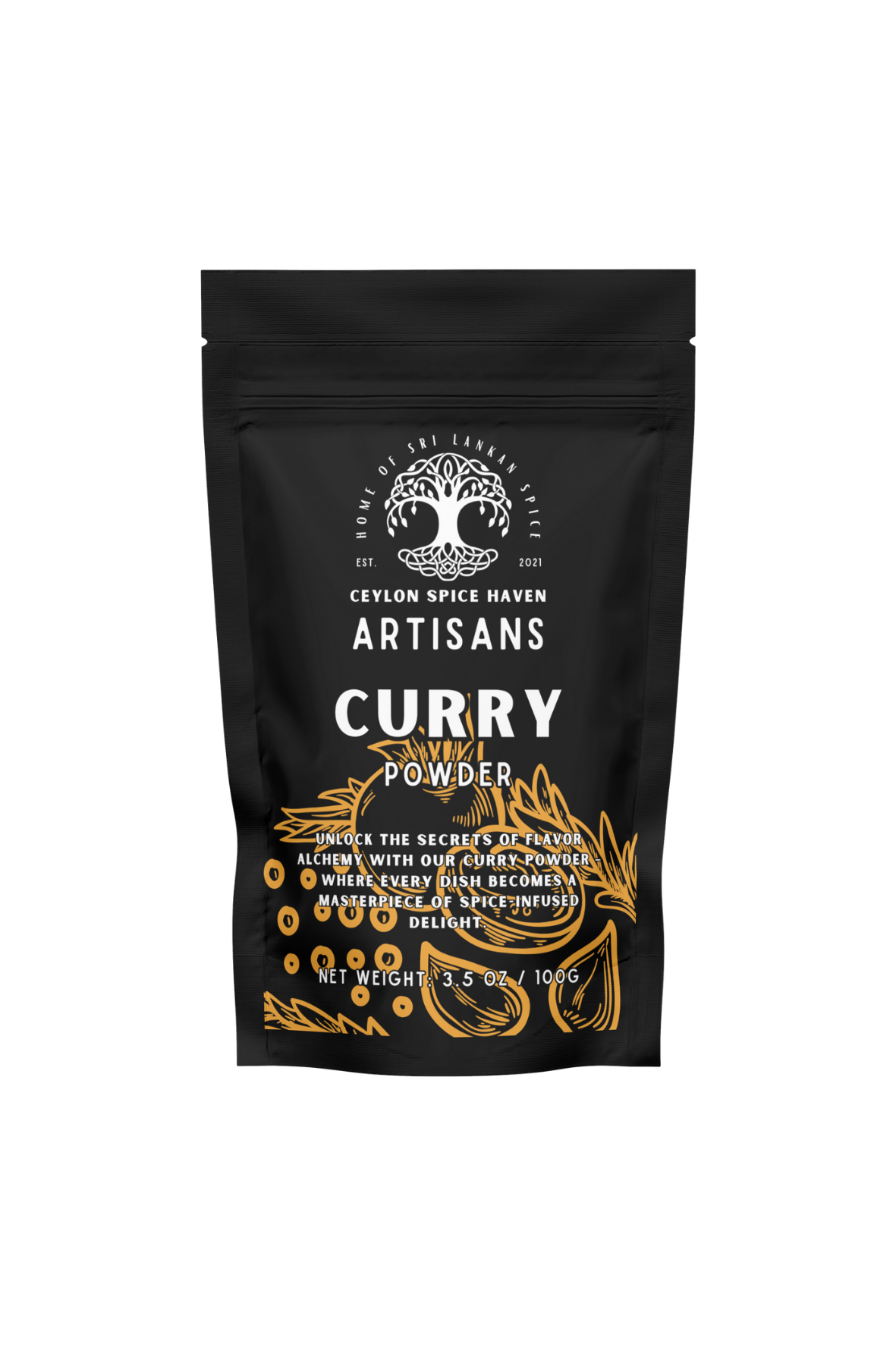 Jaffna Curry Blend Front Mockup 8 Curry Powder – 100g