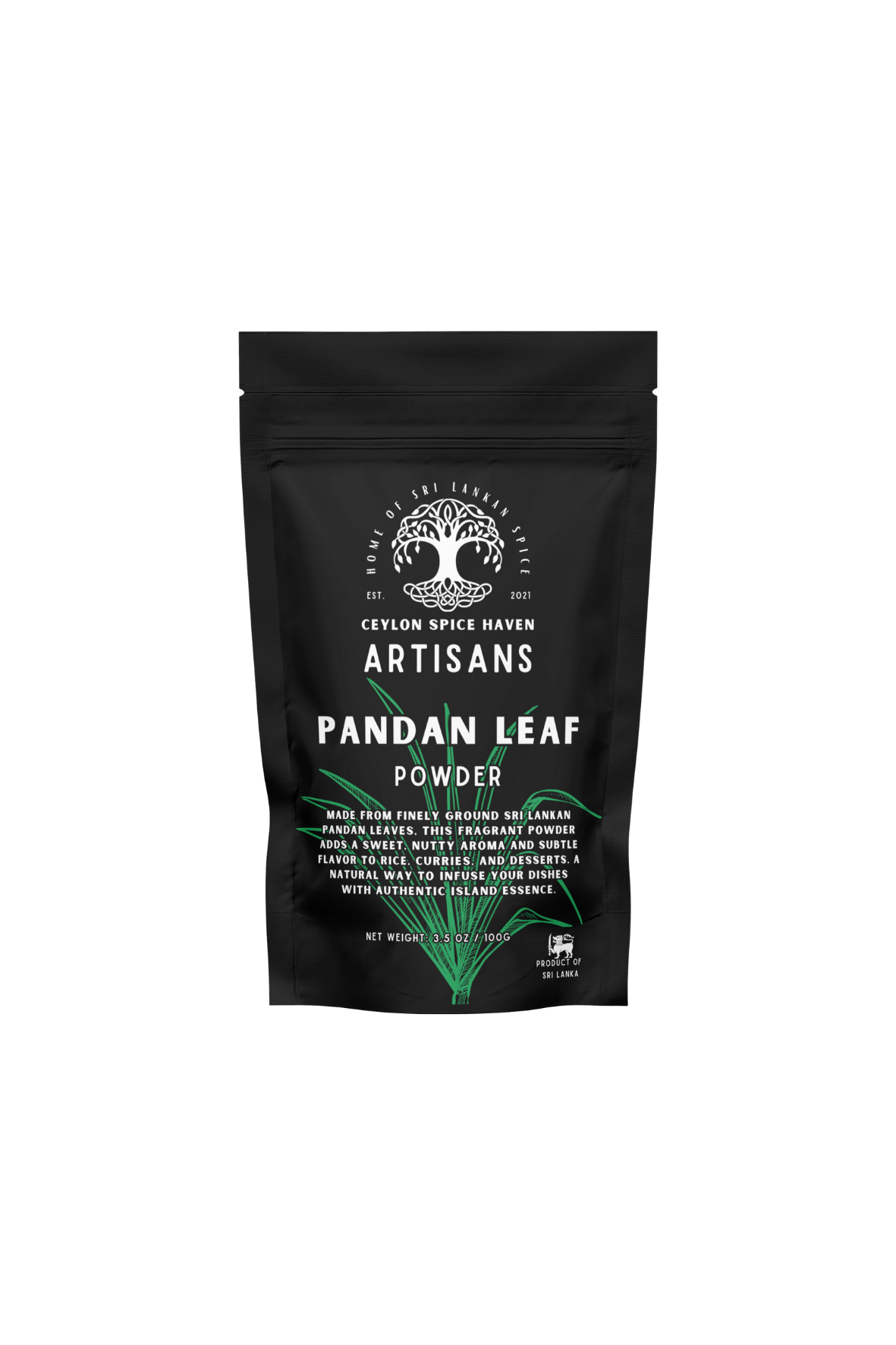 Mockups for website Pandan Leaf Powder - 100g